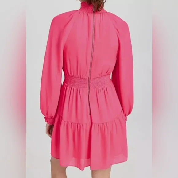 💖HOST PICK💖NEWAlice+Olivia Stacey Bendet Lavinia Smocked Crepe de Chine Dress - Picture 13 of 13